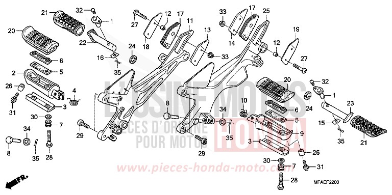 STEP for CBF1000 ABS PEARL SIENA RED (R320) from 2010